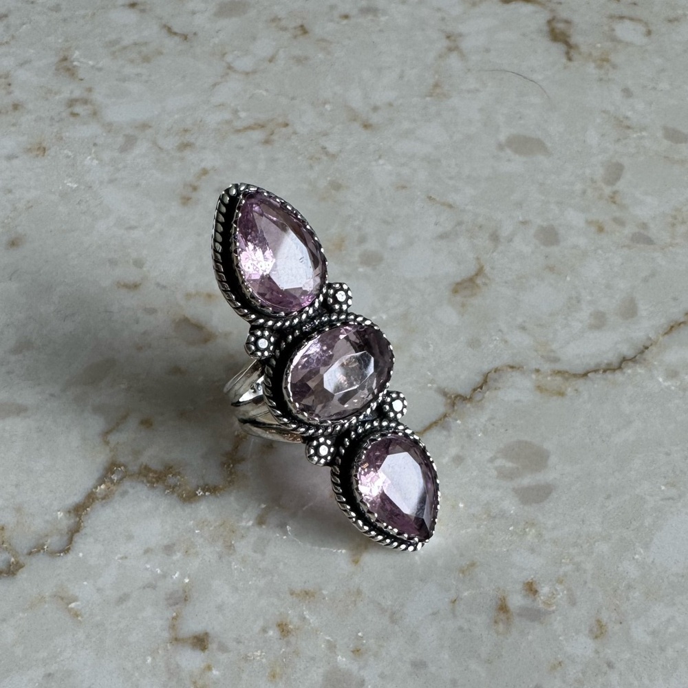 NWOT Sundance Wildflower Embrace Ring, Pink Kunzite, Sterling Silver - Picture 2 of 9